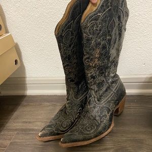 Black corral boots
